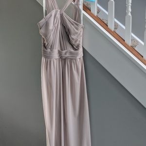 David's bridal biscotti bridesmaid dress